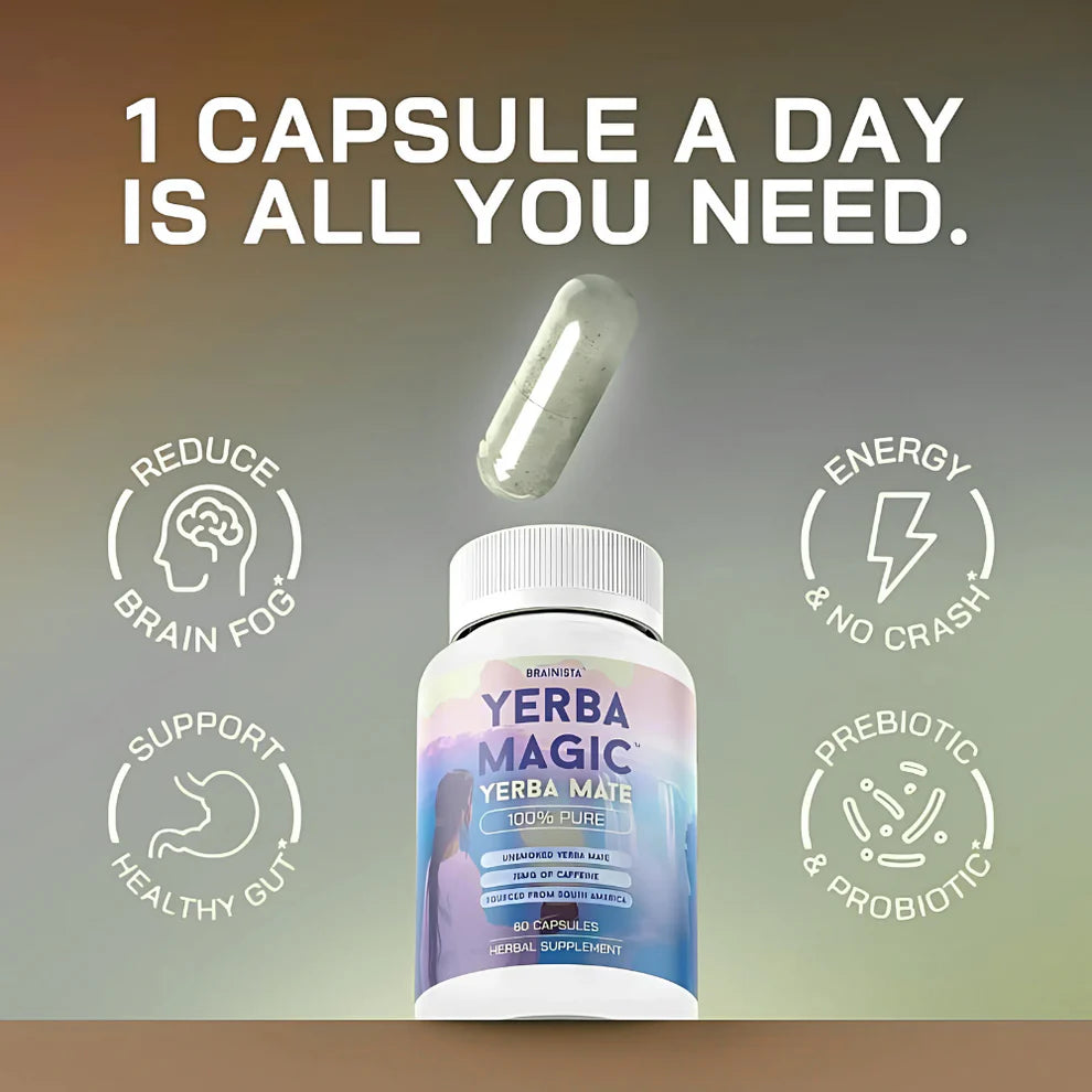 Natural Yerba Mate Energy Capsules – 60 Count